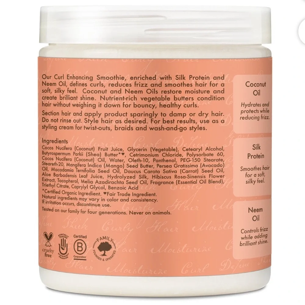 SheaMoisture Coconut & Hibiscus Curl Enhancing Smoothie 20 oz NEW SEALED